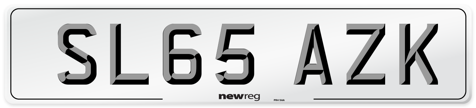 SL65 AZK Number Plate from New Reg